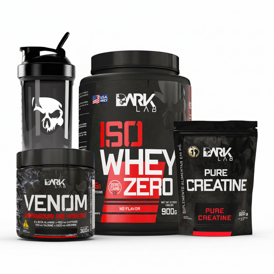 DARK INTENSE | Pré-Treino, ISO Whey Zero, Creatina e Coqueteira