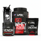 DARK INTENSE | Pré-Treino, ISO Whey Zero, Creatina e Coqueteira