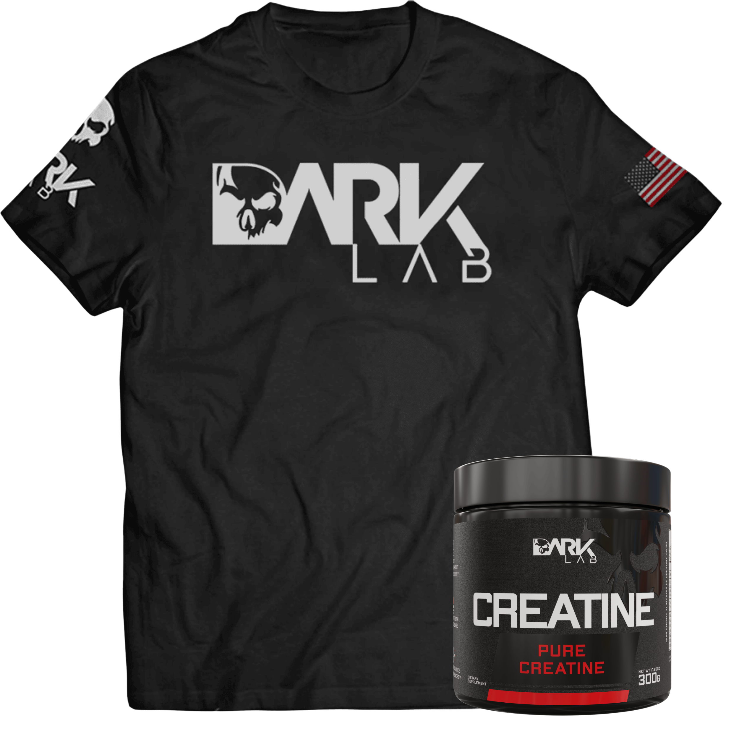 Kit Creatina Pura + Camiseta Dry-fit 2.0 - Dark Lab