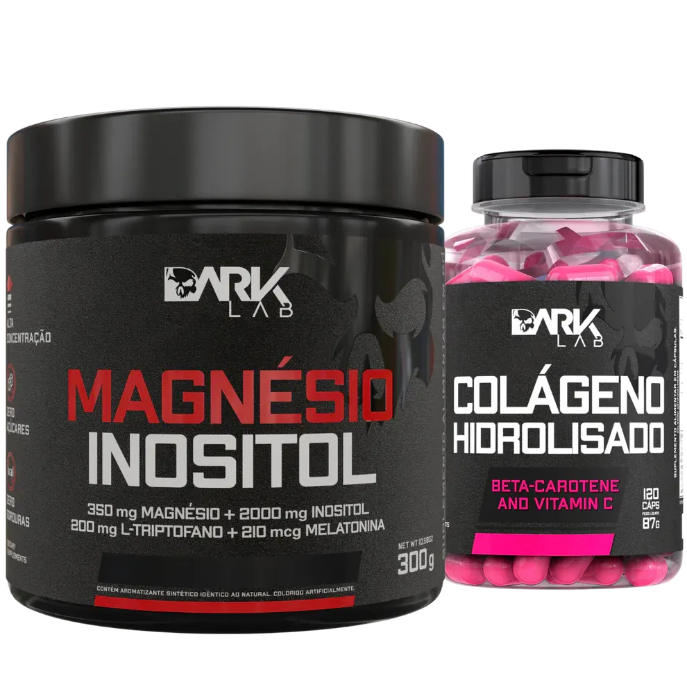 Kit Magnésio Inositol + Colágeno Dark Lab | Renovação Total