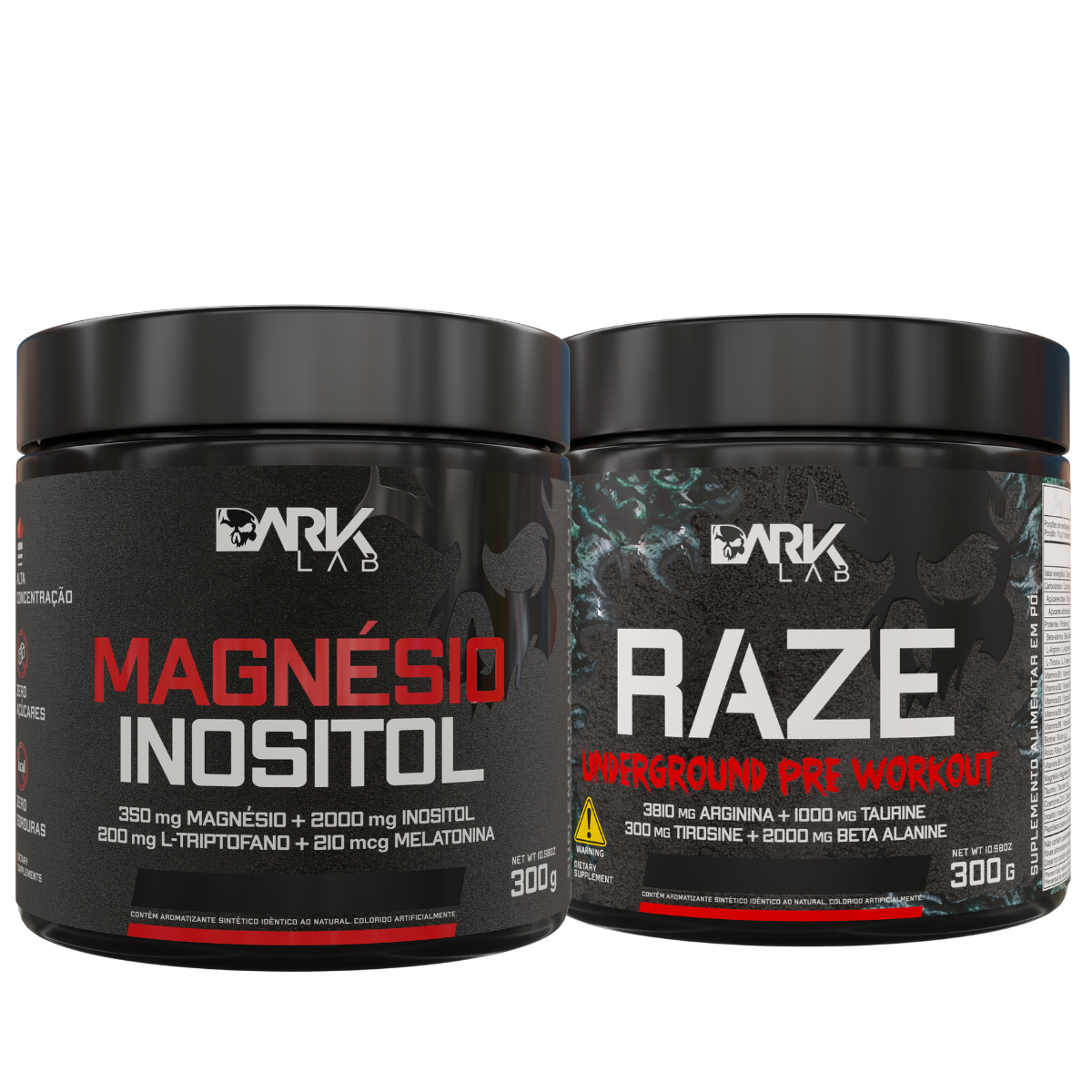 Kit Treino Noturno Dark Lab | Energia, Sono e Regeneração Total