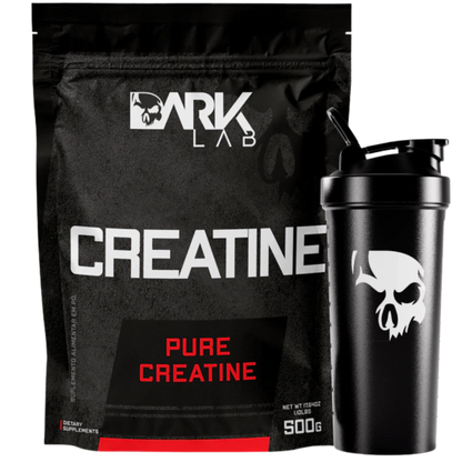Creatina Pura + Coqueteleira Preta 700ml Dark Lab