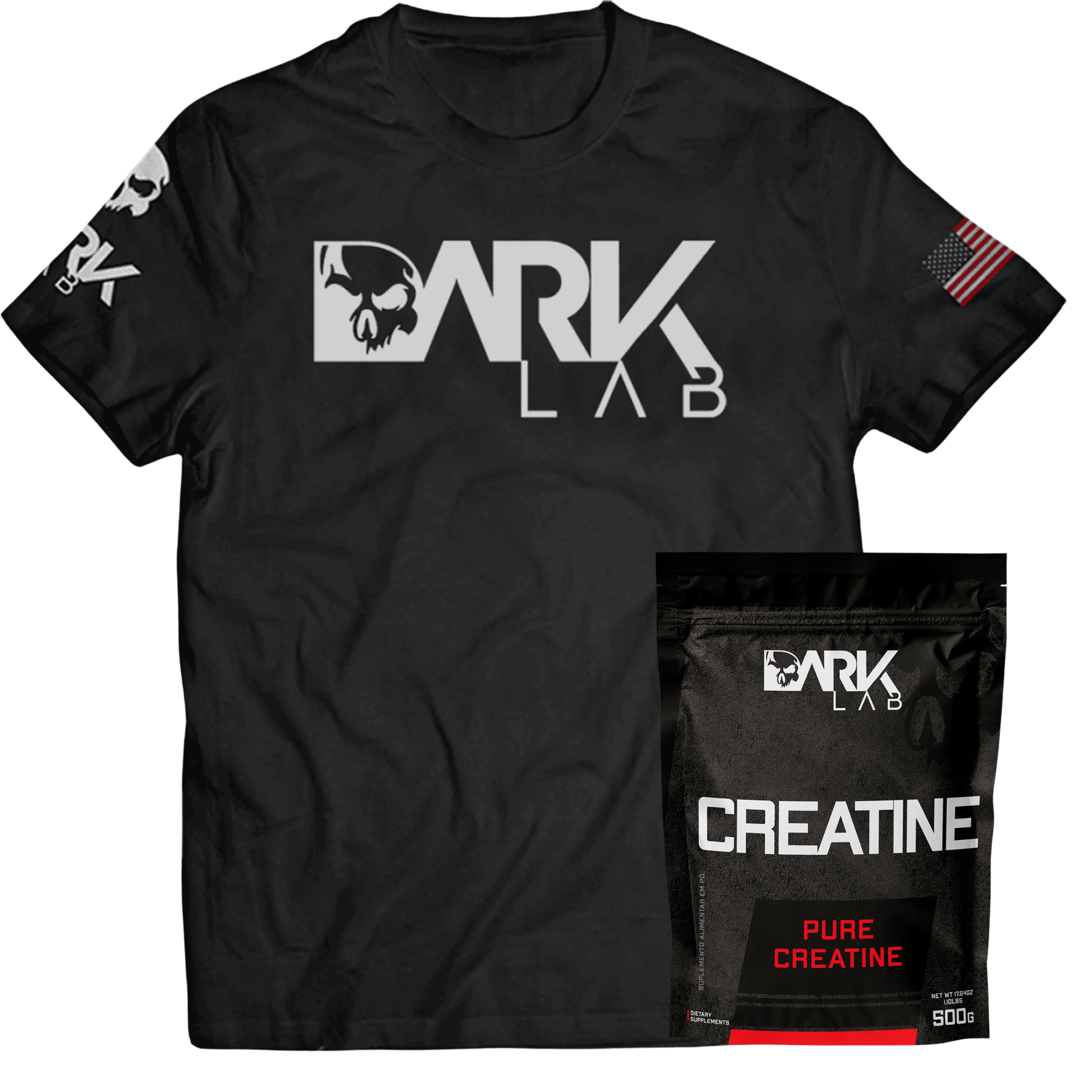 Kit Creatina Pura + Camiseta Dry-fit 2.0 - Dark Lab