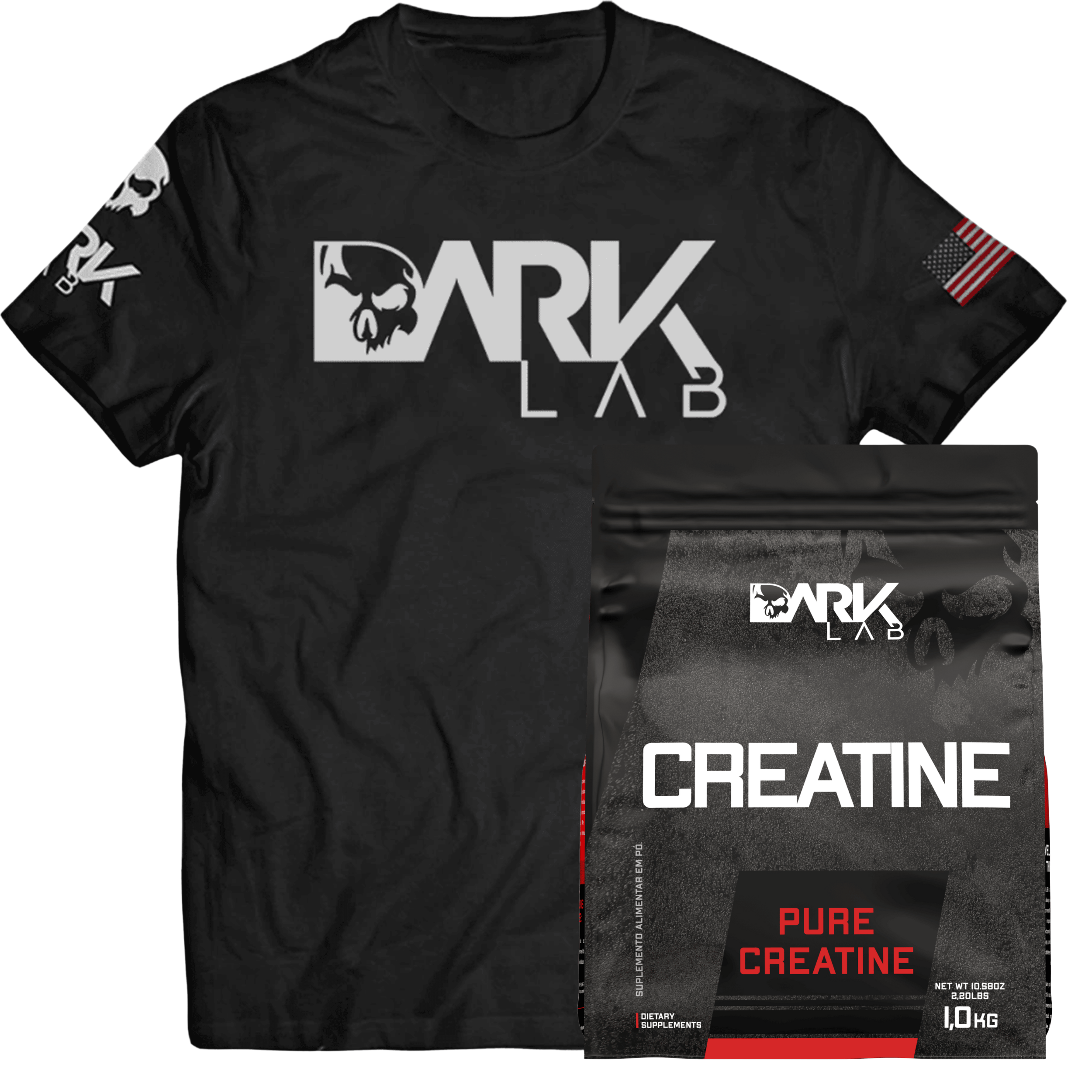 Kit Creatina Pura + Camiseta Dry-fit 2.0 - Dark Lab