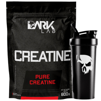 Creatina Pura + Coqueteleira Preta 700ml Dark Lab