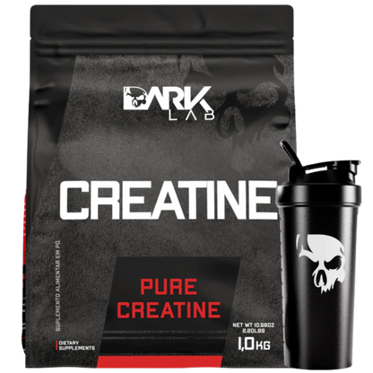 Creatina Pura + Coqueteleira Preta 700ml Dark Lab