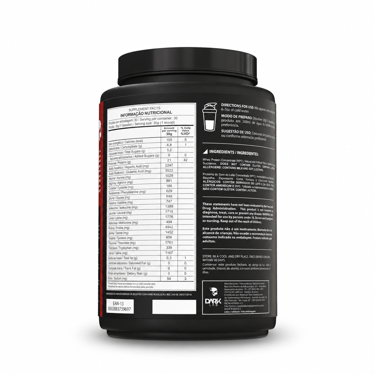 Dark Performance | Creatina, Whey, BCAA + Coqueteleira