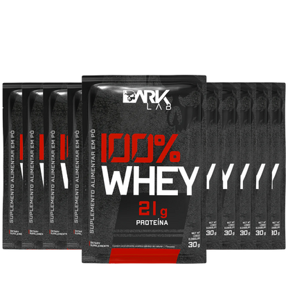 Kit 10 unidades sache 100% Whey Protein 30g Dark Lab