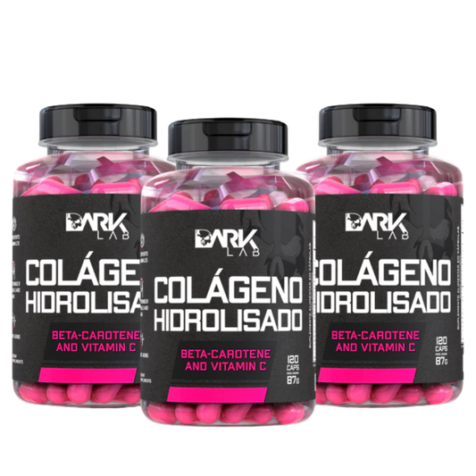Kit 3 Colágeno Hidrolisado 120 Capsulas - Dark Lab