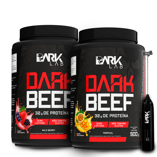 kit  2X DARK BEEF PROTEIN 900G + BRINDE