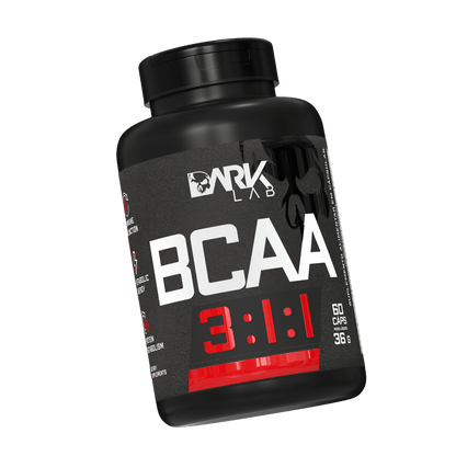 Pote de BCAA com 60 cápsulas de da Dark Lab