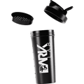 Coqueteleira de caveira com rede de 700ml da marca Dark Lab, mostrando a rede e a tampa da coqueteleira.