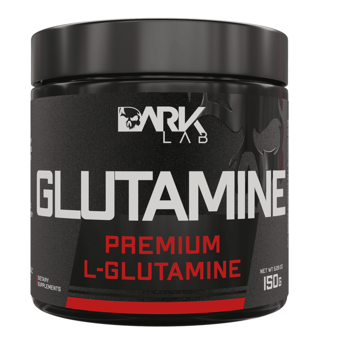 Pote de 150g de glutamina premium da Dark Lab