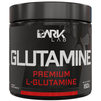 Pote de 150g de glutamina premium da Dark Lab