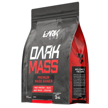 Hipercalórico DarkMass com Whey, b aa, Waxy Maize e Creatina na embalagem de 3kg.
