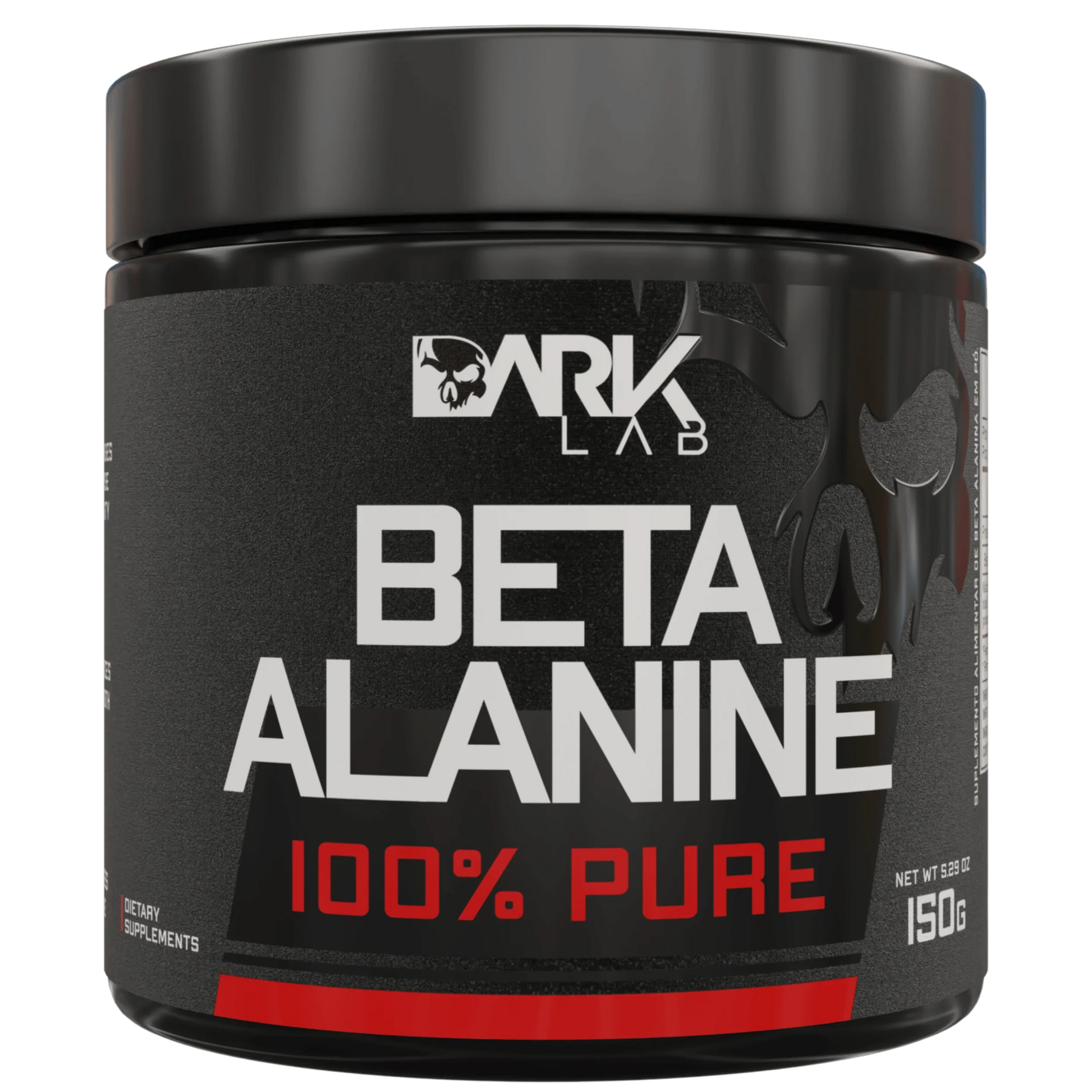 Pote de 150g de beta alamina 100% pura da marca Dark Lab