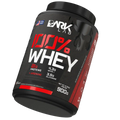 Embalagem pote levemente inclinado de 900g de whey protein 100% da marca Dark Lab 