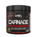Pote de 450g do pré-treino Carnage Underground pre workout mostrando o rótulo frontal da embalagem
