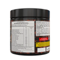Parte de trás do pote de 450g do pré-treino Carnage Underground pre workout mostrando as informações nutricionais do suplemento.