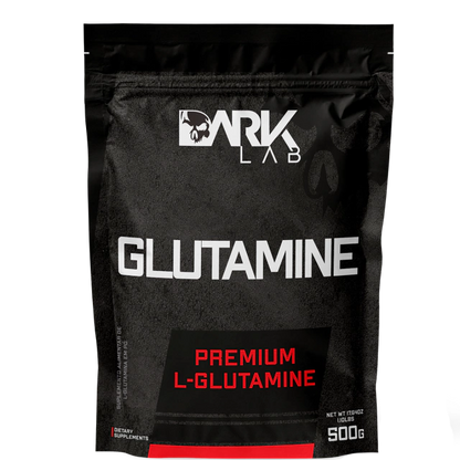 Embalagem de 500g de L-Glutamina Premium da Dark Lab
