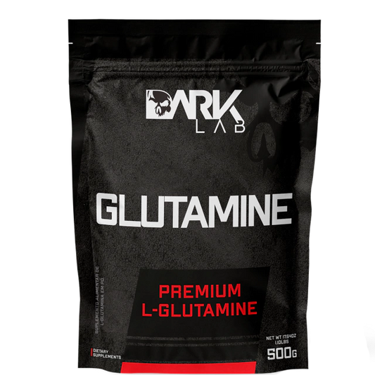Embalagem de 500g de L-Glutamina Premium da Dark Lab