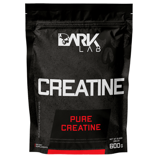 Pacote com 600g de creatina pura monohidratada Dark Lab
