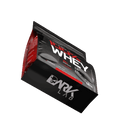 Detalhe mostrando a logo da Dark Lab no fundo da embalagem de 1,8k de whey protein 100%