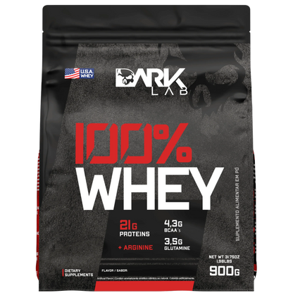 Embalagem refil de whey 100% da Dark Lab 900g