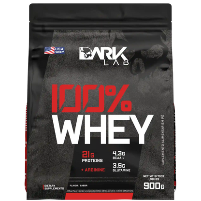 Embalagem refil de whey 100% da Dark Lab 900g