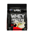 Embalagem de 1kg de whey protein concentrado da marca Dark Lab com informações nutricionais do sabor baunilha