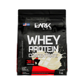 Embalagem de 1kg de whey protein concentrado da marca Dark Lab com informações nutricionais do sabor chocolate branco